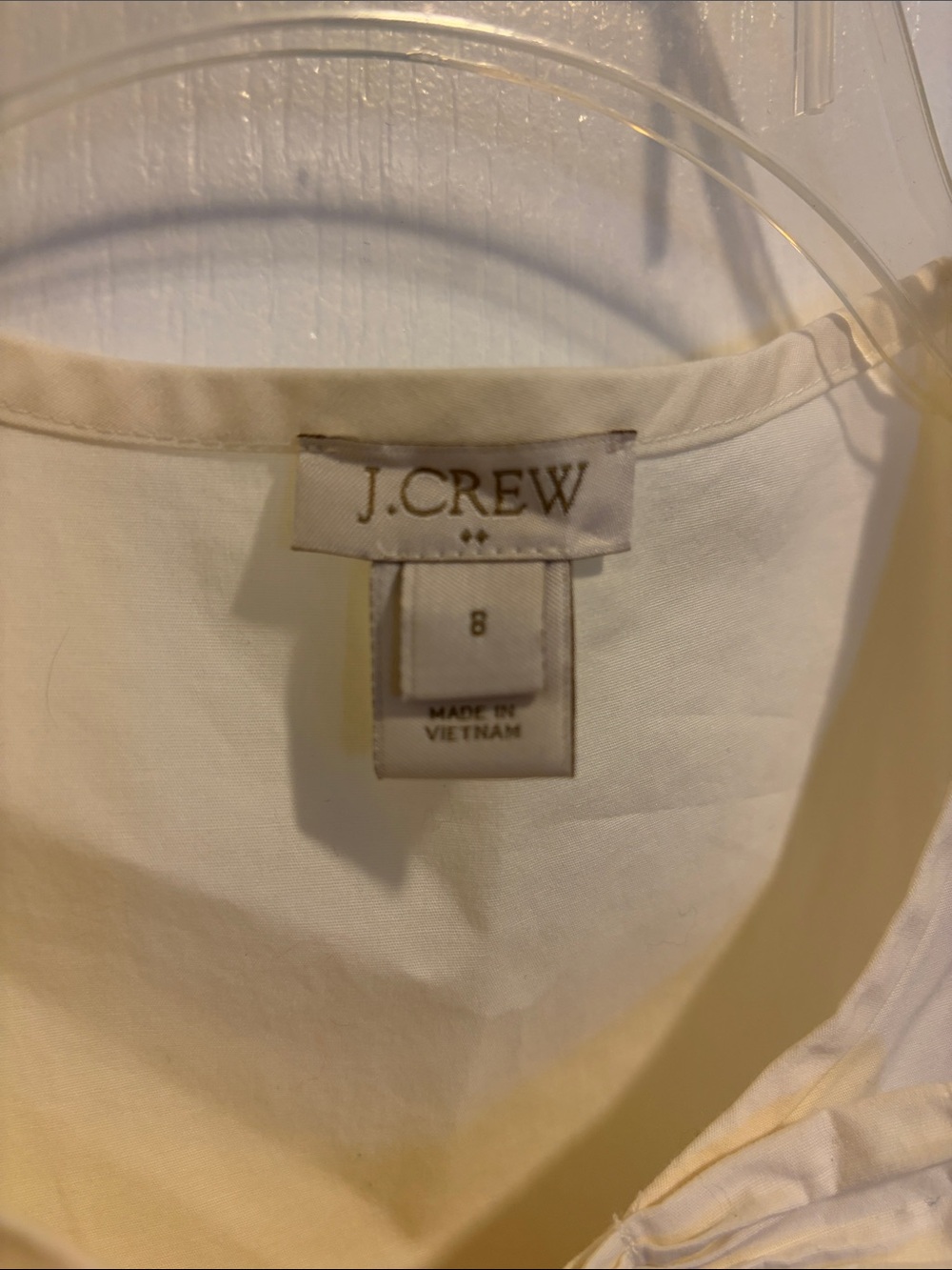 J. Crew Factory Cream Ruffle-Trim Sleeveless Top - Picture 2 of 3